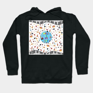 Music is my life (blanco) Hoodie